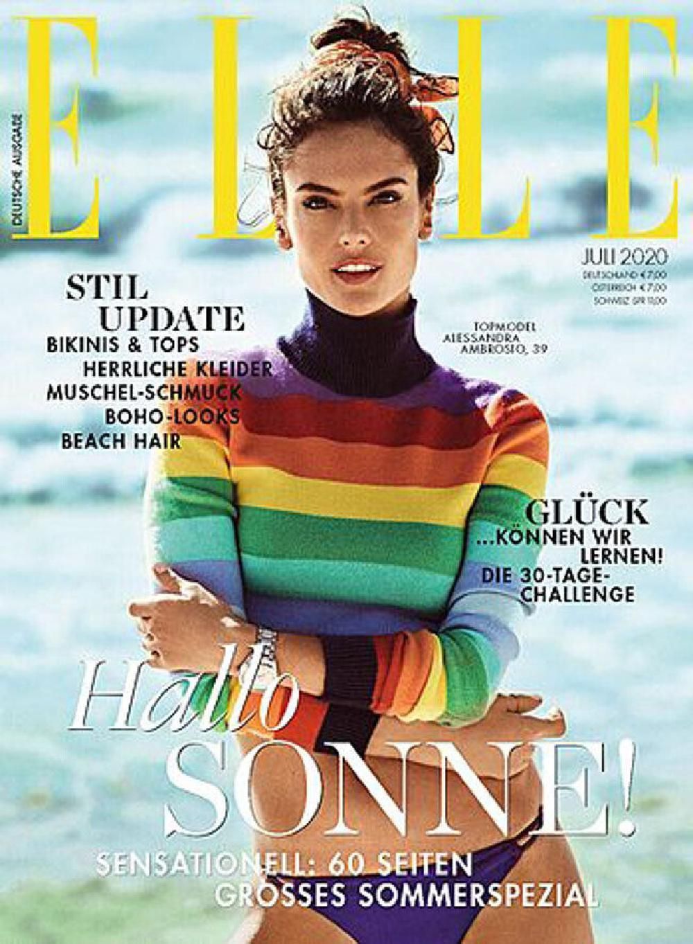 Elle Magazin Deutschland 2020-07 Alessandra Ambrosio